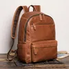 Backpack Nesitu Highend A4 Vintage Brown Black Genuine Leather 14'' Laptop Women's Men Male Travel Bag Schoolbag M30195
