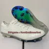 Ny Elite FG Soccer Shoes Boots Cleats for Herr Kids Low Top Football De Crampon Scarpe Calcio Fussballschuhe Botas Futbol Chaussures Firm Ground Emerald Wholesale