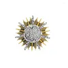 Broschen Vintage Retro Kubaner Babylon Sun Brosche Personalisierte mittelalterliche Gerichtsstil alte Strass -Emblem -Männer und Frauenanzug Accessoires