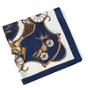 Mały jedwabny szalik Twill 60 cm szyja bandanas kwadratowy szalik do dekoracji włosów kobiety faulard wiosna letnia akcesoria 60 cm*60 cm powozu niebieski kolor