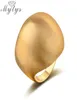 Mytys New Big Chunky Pierścień Mody Biżuteria Kulka Kształt Żółty pierścień dla kobiet R8694157782