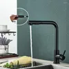 Küchenarmatur Golden Retractable Sink Mixer Tippen Sie auf zwei Modi und kaltes Wasserhahn 360 Grad Rotation