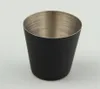 25 ml roestvrijstalen staalroze en zwart s glas voor heupfles 156 S28430910