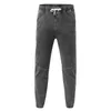 Calça masculina masculino jeans outono de inverno harém harém algodão algodão espesso azul preto calça casual masculino macho