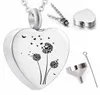 Butterfly Cremation Jewelry Wendant Three Dandelion Bukiet Pamiątek Naszyjnik do upamiętnienia mamy i tatusia 4067877