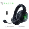 سماعات ألعاب Razer Kraken V3 USB مع سماعات ألعاب ميكروفون 7.1 صوتي محيطي RGB سلكية لسيارات PS4 إلغاء سماعات الضوضاء
