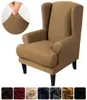 Waterproof Sloping Arm King Back Chair Cover Elastic Armchair Wingback Wing Sofa Stretch Protector Easy Clean 2111167415454