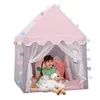 Grands enfants tentes tipi bébé jeu maison enfant Tente de Toy 1,35m Wigwam Filles pliantes Pink Princess Castle Child Room Decor 240419