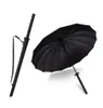 Parasol marki Mężczyźni Long radzenie sobie z japońskim samurajskim parasolem Stylowy czarny miecz ninja Katana duży wiatr YS011028245