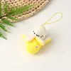 Keychains Lanyards Cartoon Plush Banana Keychain Backpack Hair Cute Banana Pendant Female Childrens Toy Doll Keychain Car Keychain Gift Q240429