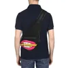 Rucksack Custom Fashion Sexy Lippen Schlingen Taschen Männer coole Schulterkreuzkörper -Brust Daypack