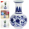 Vases Bleu et blanc en porcelaine Vase Dining Room Table Decor Decoral Arrangement Container