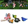 Gartendekorationen 5 Stück Harz Craft Fairy Figuren Puppenhauszubehör Statue für Desktop