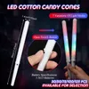 Stick d'éclairage LED coloré réutilisable Glow Glow Cotton Bandy Sticks for Cotton Cotton Candy Concerts Concerts Night Fêtes d'anniversaire de mariage