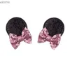 Accessoires de cheveux 1 paire de pinces à cheveux de 3,3 pouces de souris de 3,3 pouces avec des paillettes de paillettes mignonnes adaptées aux enfants pour enfants têtes de mode accessoires de cheveux bricolage wx