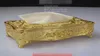 Cała luksusowa złote handyczne metalowe pudełko na serwetek Restauracja Dekoracja domu El Dekoration7703591