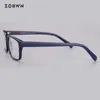 Güneş Gözlüğü Çerçeveleri 2024 Squre Gözlükler Retro Gözlükler Çerçeve Optik Reçeteli Gözlük Mavi Patchwork Business Man Gafas