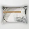 Pillow Nordic Plush Soft Pillowcase Art Graffiti Home Decor Cover Sofa Office Invisible Zipper Easy To Clean 40x60cm