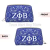 Kosmetiktaschen Zeta Phi Beta Druck großer Make -up -Tasche Leder Frauen Reisen Toilettenbeutel Tragbares multifunktionales Aufbewahrungsgeschenk