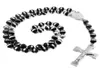 Jubileum Cool Men kralen ketting 8mm breed roestvrij staal voor menselijke rozenkrans kettingen, klassieke religieuze RN1003884403