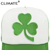 Ball Caps Climate Shamrocks Trucker C St.Patricks Day Green C Hat Ireland Irish Lucky Shamrocks C St.Patrick Mesh C Hat for Irish J240429