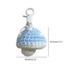 Schlüsselanhänger Schöne Pilzcharme süße Mini Handgestrickte Anhänger Auto Keyring Rucksack Dekoration Handtasche Tasche