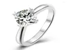 Cluster ringen trendy 1zolige ronde moissaniet verlovingsring fijne sieraden vrouwen bruiloft 925 sterling zilveren pass diamant kenn226402171
