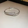 Bracelet géométrique zircon pour femmes mode personnalisée en strass incruste Bracles polyvalents artisanat de luxe bijoux 240423 de luxe 240423