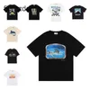 RHUDE Shirt Designer T-Mens T-Shirt Mode losen Kurzarm Sommerkleidung Vintage Hemden Frauen US-Größe S-XL Hochqualitäts-T-Shirts Kausale