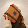 Bag Manhan Lattice Square Crossbody 2024 Mode Hoogwaardige PU Leather Women's Designer Handtas Chain Schouder Balck