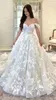 Princess Ball klänning bröllopsklänningar 2024 av axlar applikationer spetsar grekiska romantiska brudklänningar domstol tåg keltisk extravagant brud klänning mantel mariage kvinnlig