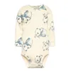 Bodys Bodys 5 pièces Born Clothes Set Toddler Girl Vêtements 100% coton Carton de nourrisson doux Bebe Jumps Contanes 240430