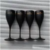 Wijnglazen Forst Black Acryl Champagne Fluts Wholesale Party Goblet Drop Delivery Home Garden Kitchen Dineer Bar Drinkware OTZ3A