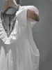 Milan Runway Dress 2024 Nieuwe Spring Summer V Neck Fashion Designer Dresses Merk dezelfde stijl jurk 0430-1