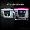 Car Dvd Dvd Player Android 10.0 2Din Car Head Unit Radio O Gps Mtimedia For Peugeot 207 2006- Support Carplay Drop Delivery Automobile Dhdn8