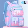 Gradient Girl Children Backpack School Tas Tack Pack Pink Pink For Kid Child Teenage Schoolbag Primary Kawaii Leuke waterdichte Little 240429