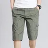 Shorts maschile 2024 uomini Lunghezza ginocchio tendenza lavoro sciolto uomo pantaloni corti esterni esterni più dimensioni nuotano casual s