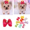 Coiffe de vêtements pour chiens Bows Cat Coups faits à la main avec un élastique Produits de chiot de chiot accessoires petits chiens