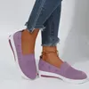 Casual Shoes 2024 Lace-Up Vulcanized Ladies Fashion Solid Color Mesh Breathable Thick Sole Sneakers Zapatos Mujer Tendencia