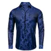 Casual shirts voor heren hi-tie zijden paisley wit groen zwart paars rood pak revershemd formeel voor mannelijk bruiloftsbedrijfsfeestje