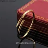 Bracelet Luxury Designer Brand Nail Bracelets 18K Rose Gold Silver Fashion Unisexe Bracelet Couple Bracelet Brace