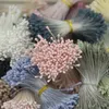 Kwiaty dekoracyjne 800pcs 1mm matowe podwójne głowy mini kwiat pręcika Pistil Dekoracja ślubna Scrapbooking wieniec fałszywe karty perłowe