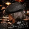 Беретс ручной работы Ameikaji носить черный берет женский ретро -модный художник шляпа Sboy мужчина