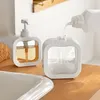 Förvaringsflaskor 300/500 ml badrums tvåldispensatorer påfyllningsbar schampo duschlotion tom flaska med presspump bärbar rese dispenser