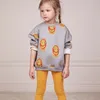 Kleidung Sets Mini Brand Girl Sonnenblume Druckkleid Sweatshirt Kinder Papageien Druckhuberkupfen Hosen Boy Zip Jacke Overalls Kinder Kleidung