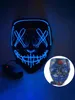 Colplay LED Light Up Halloween Mask Scary Rave Glow Face avec 3 modes d'éclairage El Wire pour costume Cosplay Party 240430