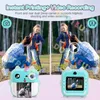 Q5 Kids Camera Instant Print Po Mini Digitale videocamera voor kinderen Print Thermal Paper 32G TF Card Educatief speelgoed cadeau 240422