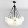 Chandeliers Minimalist Glass Chandelier Lighting 19/37 Balls Black Gold LED Hanging Pendant Lamp For Dining Room Living Decoration Fixtures