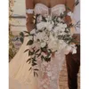 Wedding Mermaid Spaghetti Lace Berta Jurken Jurken Sweep Train Floral Appliques Sequins Bruidsjurken