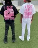Y2K European und American Street Boy T-Shirt Harajuku Retro-Muster gedruckt kurzärmelige Männer Hip-Hop Casual Oversized Lose Top 240429 gedruckt